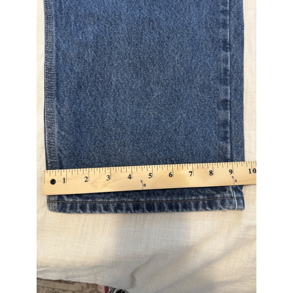 Carhartt Men's Relaxed Blue Jeans Medium Wash 46x30 VTG Quality Denim Classic - Picture 3 of 8